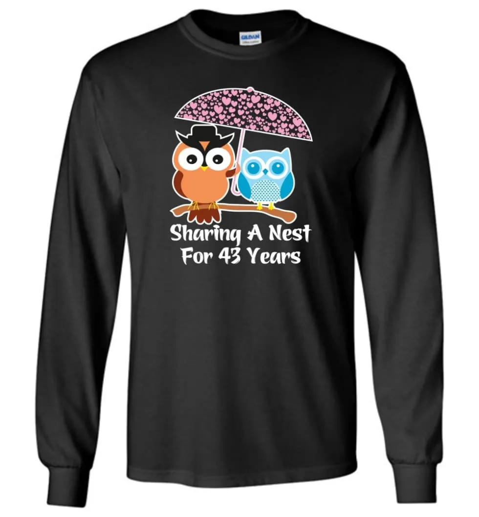 43 Years Wedding Anniversary Gifts Valentine's Day Long Sleeve T-Shirt