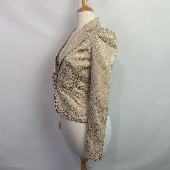 Alberto Makali NWT Champagne Brocade Jacket