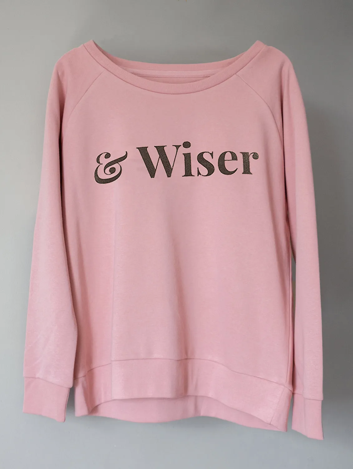 & WISER SWEATSHIRT DUSTY PINK /  GREY