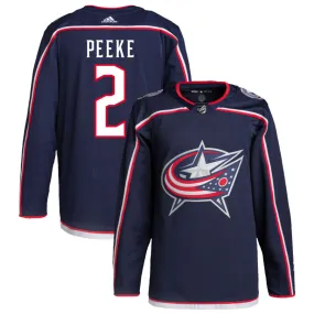 Andrew Peeke Columbus Blue Jackets adidas Home Primegreen Authentic Pro Jersey - Navy