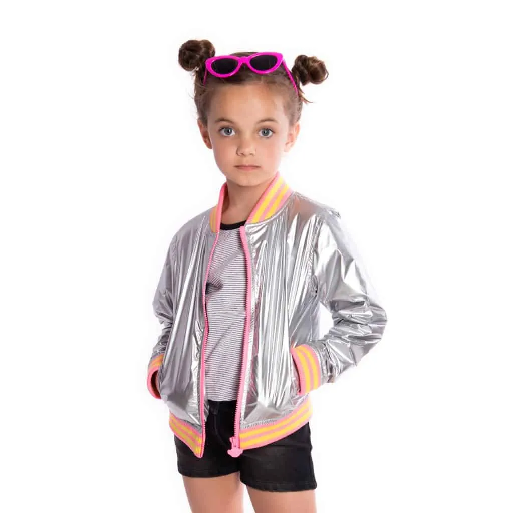 Appaman Nikki Bomber Jacket, Silver