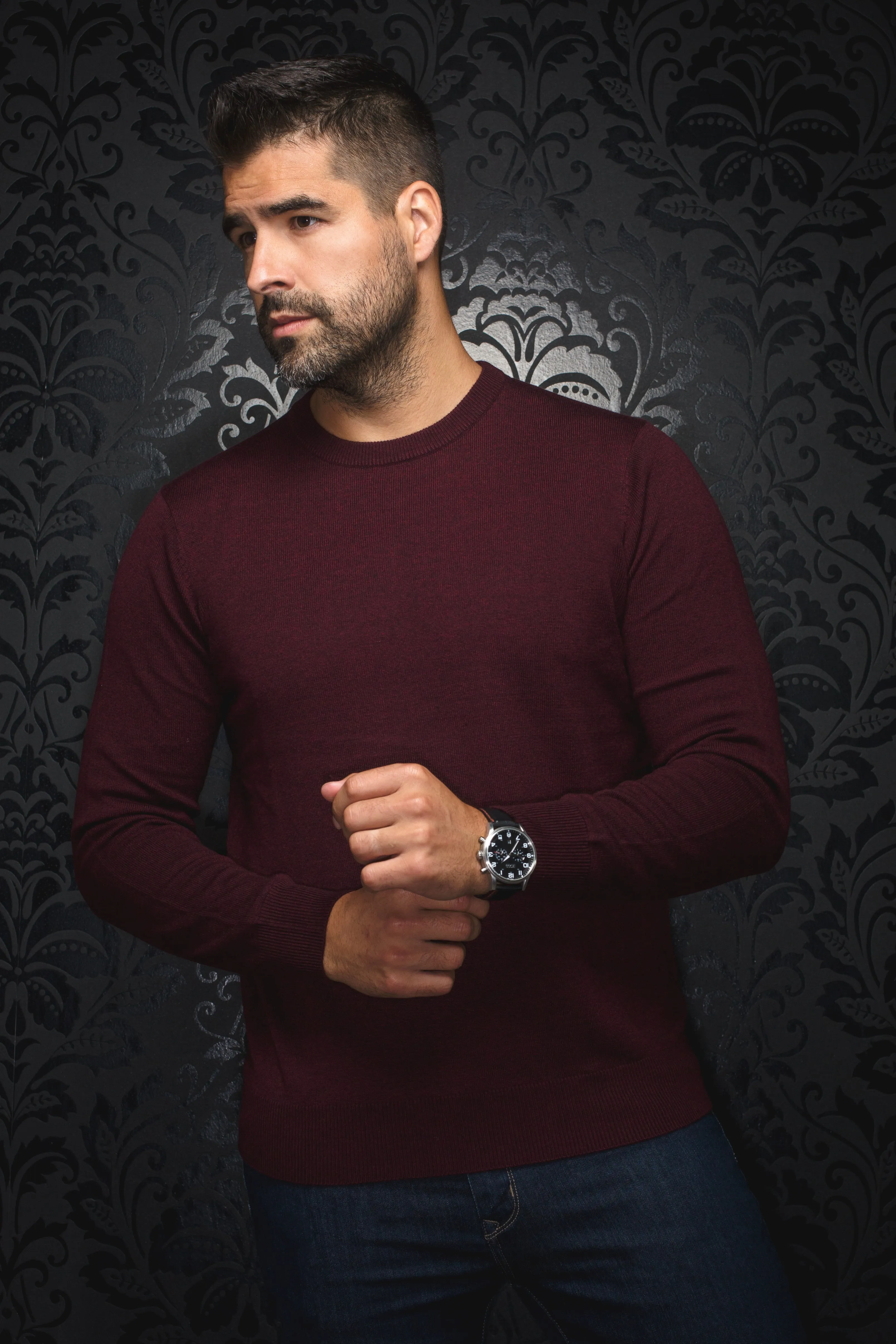 Au Noir Sweaters | Marini Burgundy