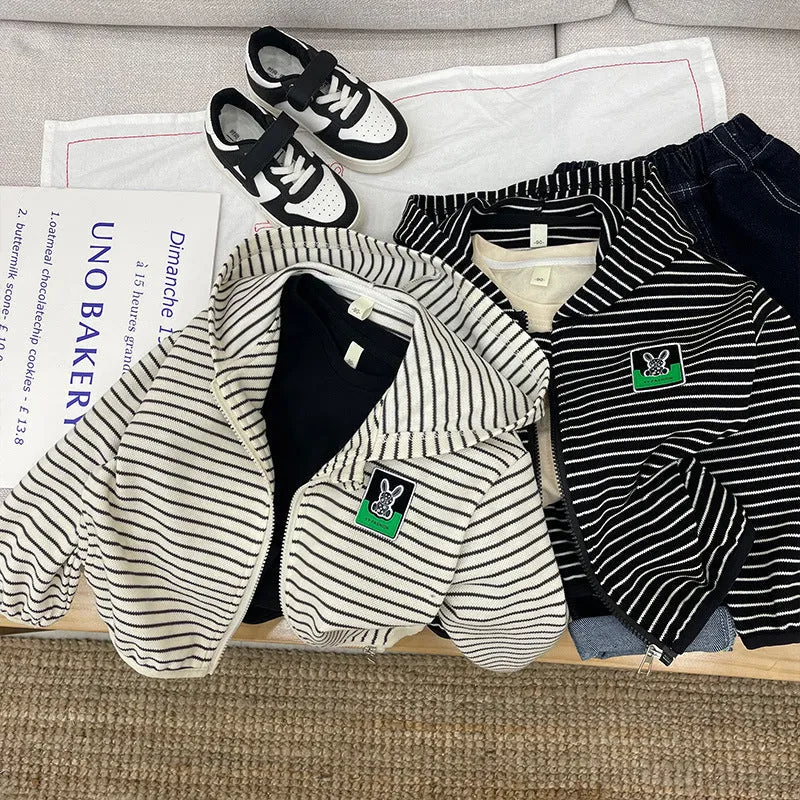 Baby Kid Boys Striped Jackets Outwears