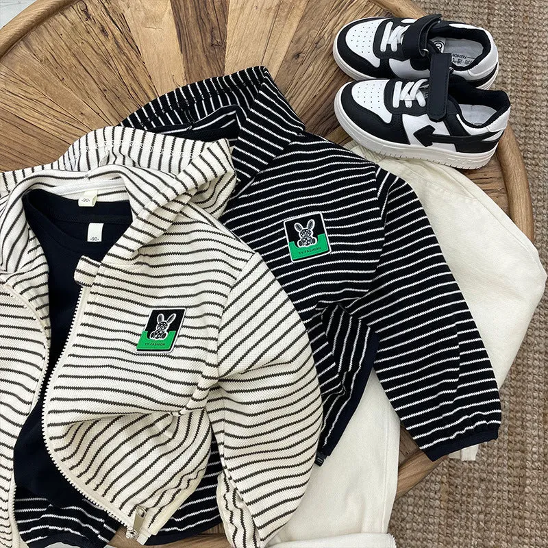 Baby Kid Boys Striped Jackets Outwears