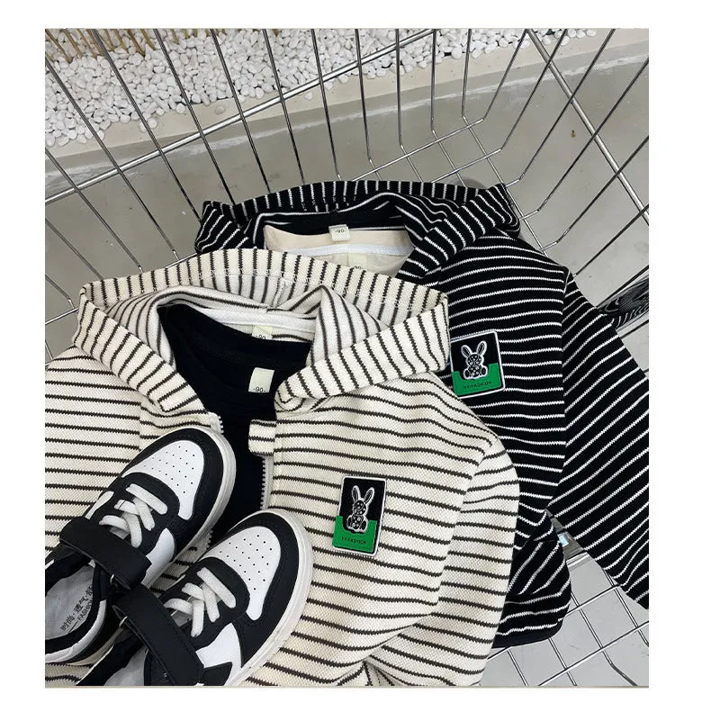 Baby Kid Boys Striped Jackets Outwears