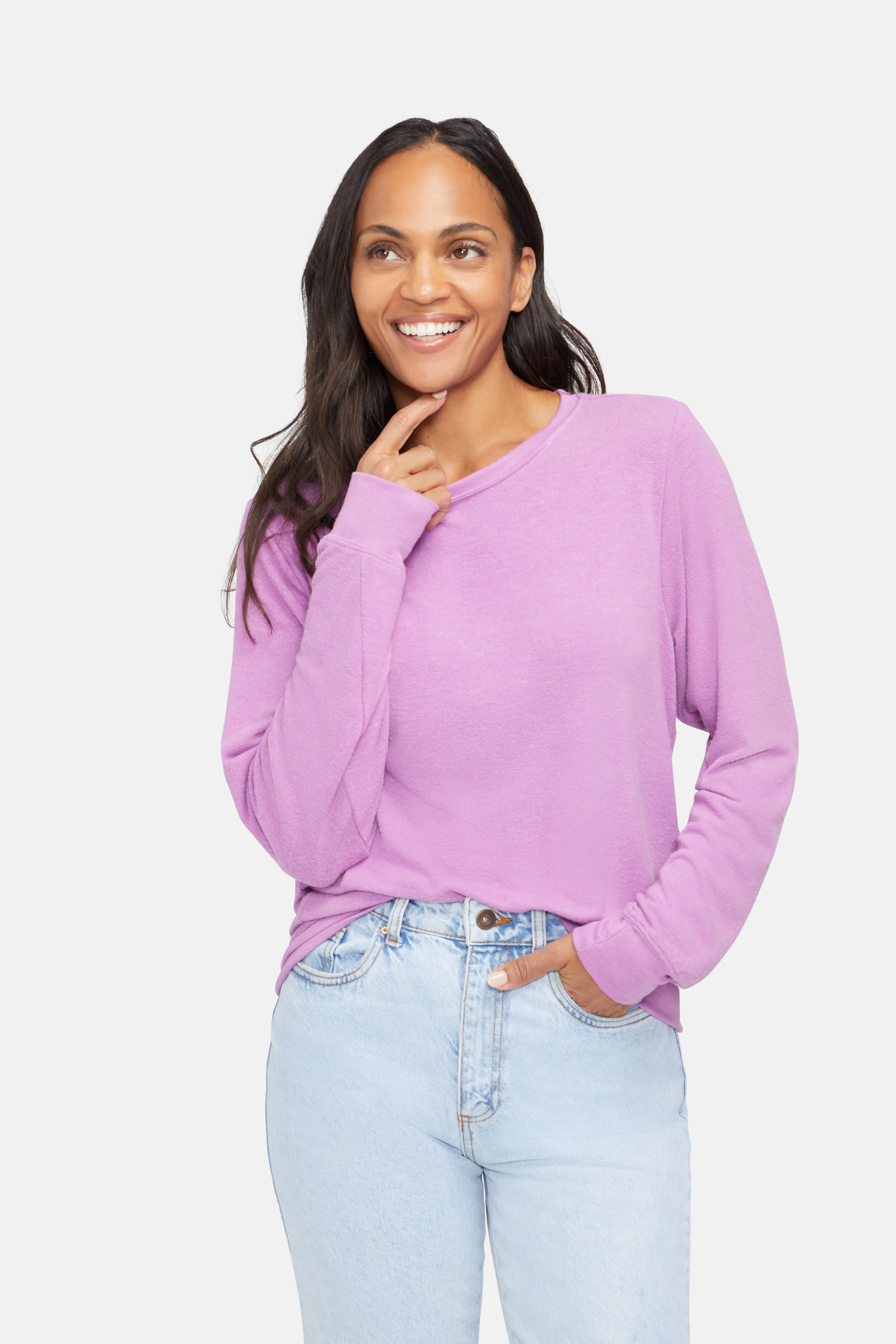 Baggy Beach Jumper | Radiant Orchid