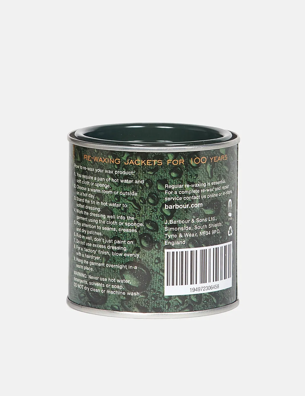 Barbour Centenary Thornproof Wax Dressing Tin