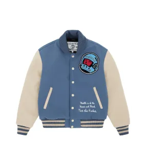 BILLIONAIRE BOYS CLUB VARSITY JACKET BLUE