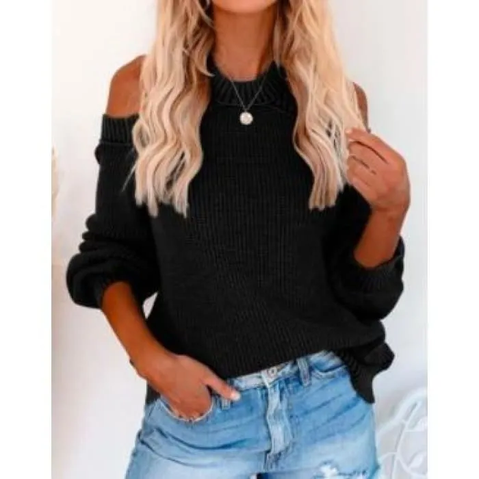 Black Cross Back Sweater