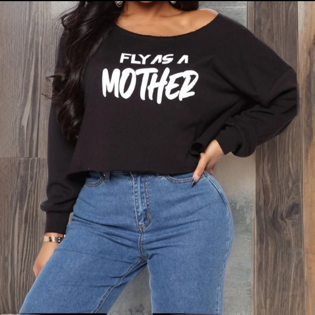 BLACK GRAFFITTI FLY MOTHER SHIRT