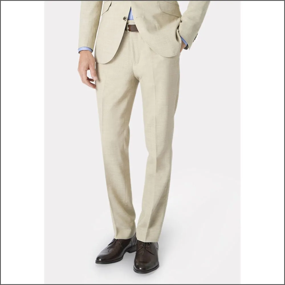 Brook Taverner Tailored Fit Natural Linen Mix Suit Jacket<><>