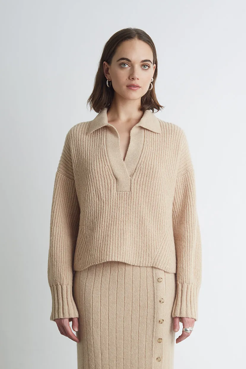 BRYNN SWEATER | PALE CAMEL