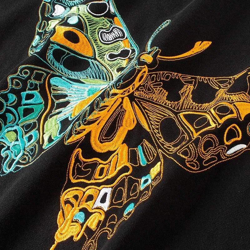 Butterfly Embroidered Sweatshirt