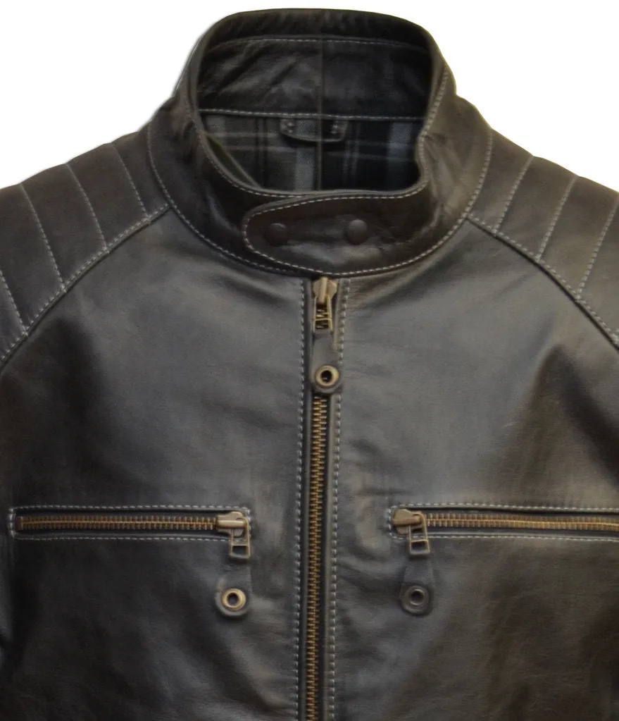 Cafe-racer leather jacket, Fashion Racing, made to measure, motorbike jacket, motorcycle jacket,motorcycle, custom jacket