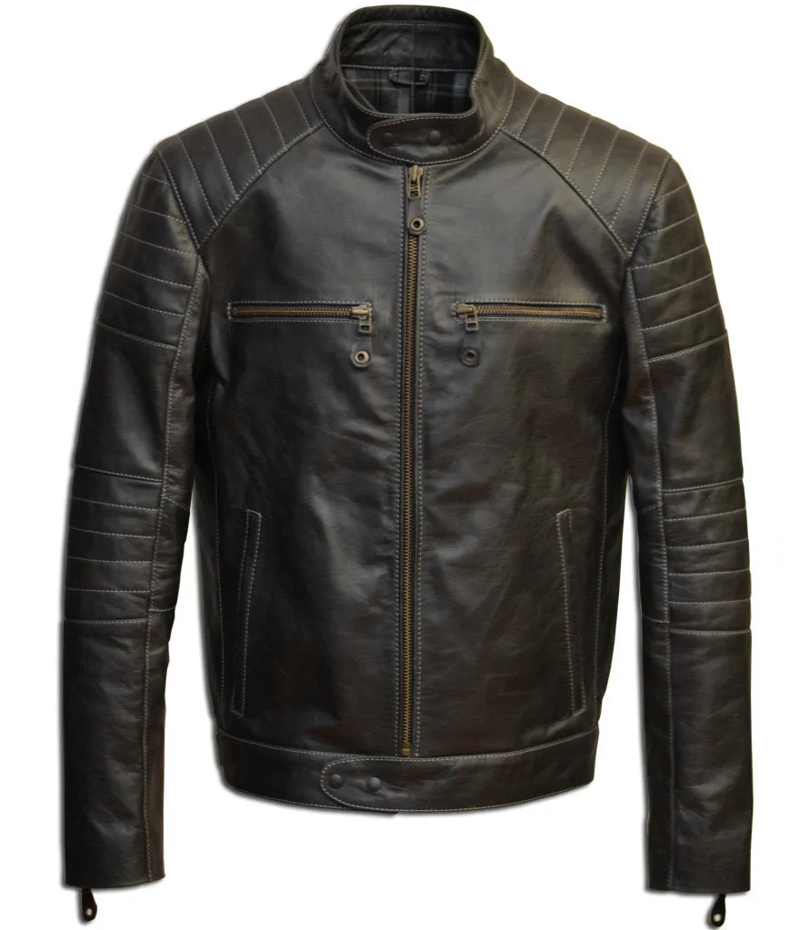 Cafe-racer leather jacket, Fashion Racing, made to measure, motorbike jacket, motorcycle jacket,motorcycle, custom jacket