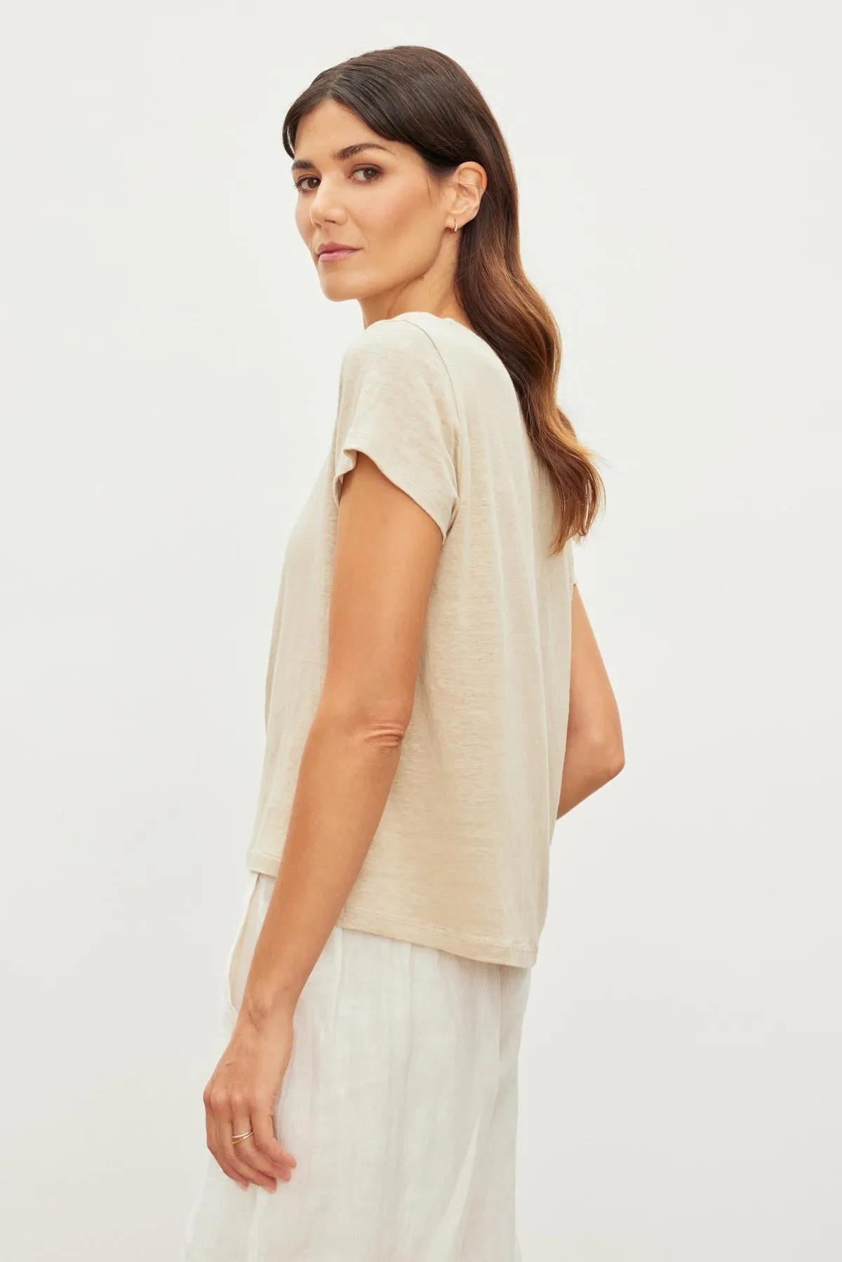 CASEY LINEN KNIT TOP (ANCIENT) - VELVET