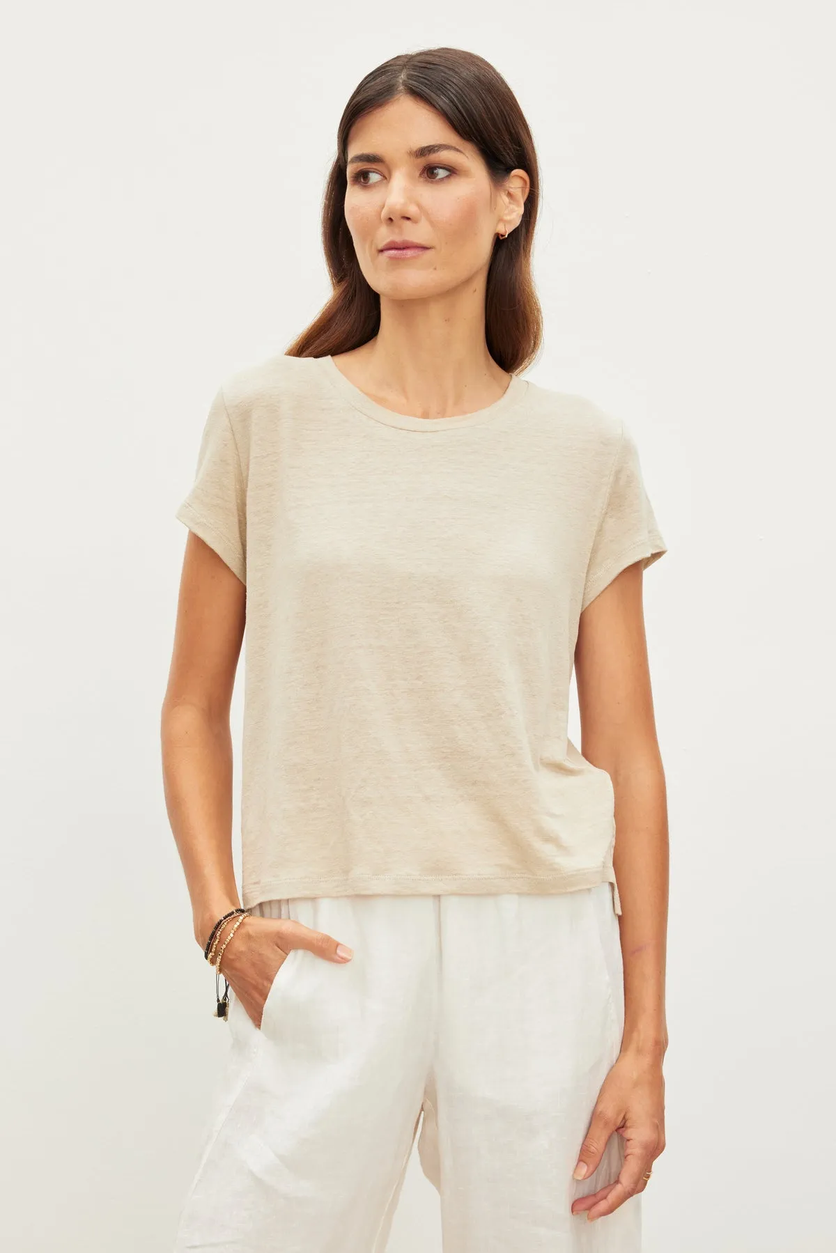 CASEY LINEN KNIT TOP (ANCIENT) - VELVET