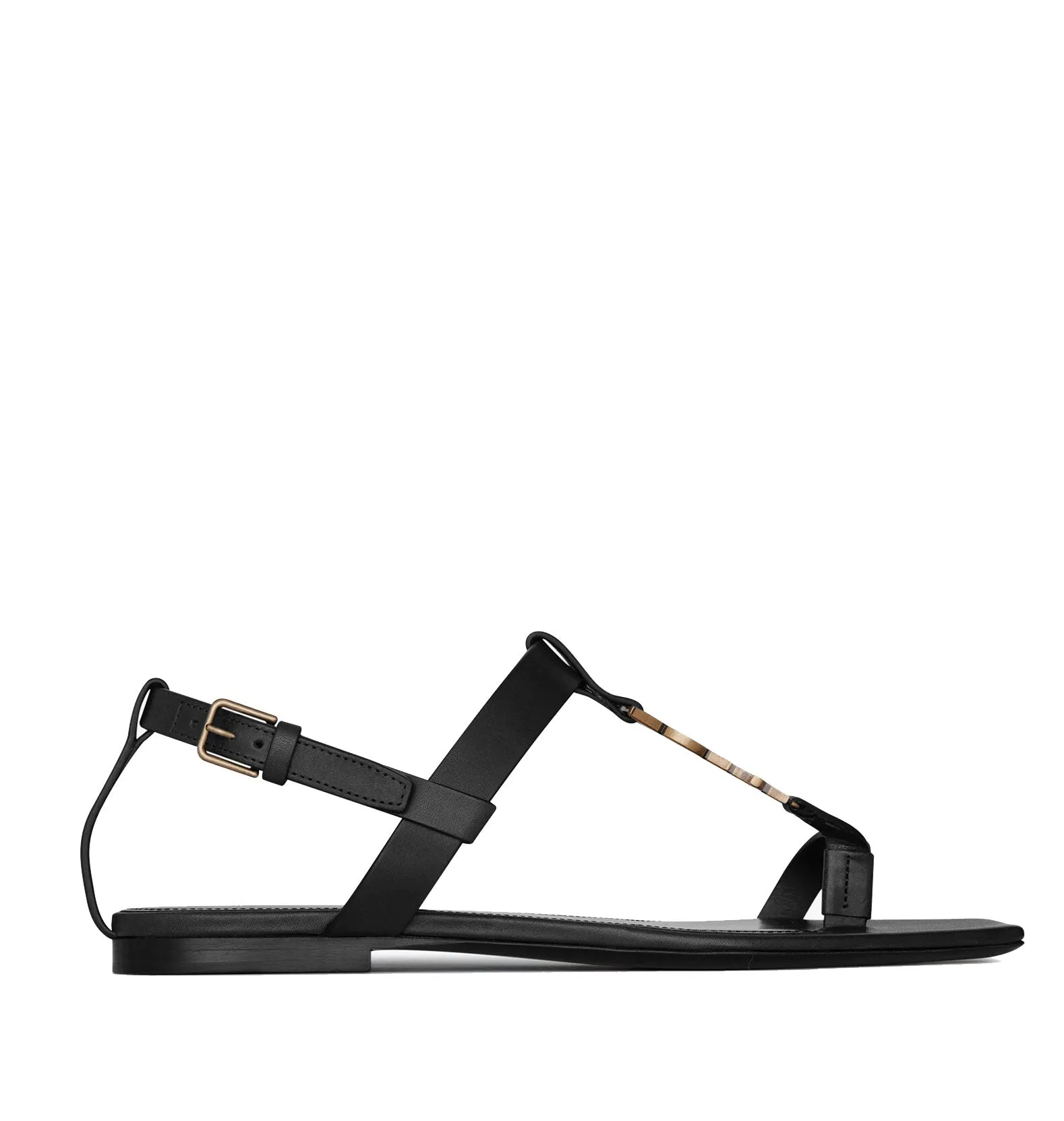 Cassandra Flats YSL, Black/Bronze