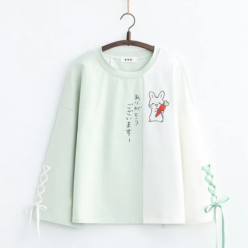 College Style Rabbit Kawaii T Shirt