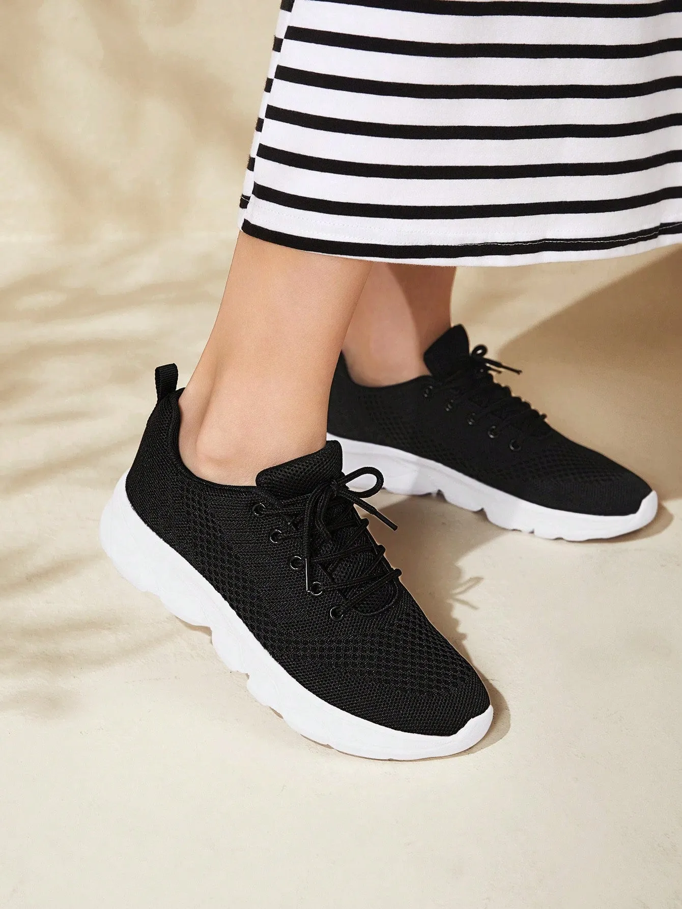 CUCCOO BASICS Women Shoes Fashion Comfortable Light Running Outdoor Black Sneaker For Summer Vacation Shoes Summer Sale Sports Shoes Casual Shoes Back To School Shoes College Student Shoes