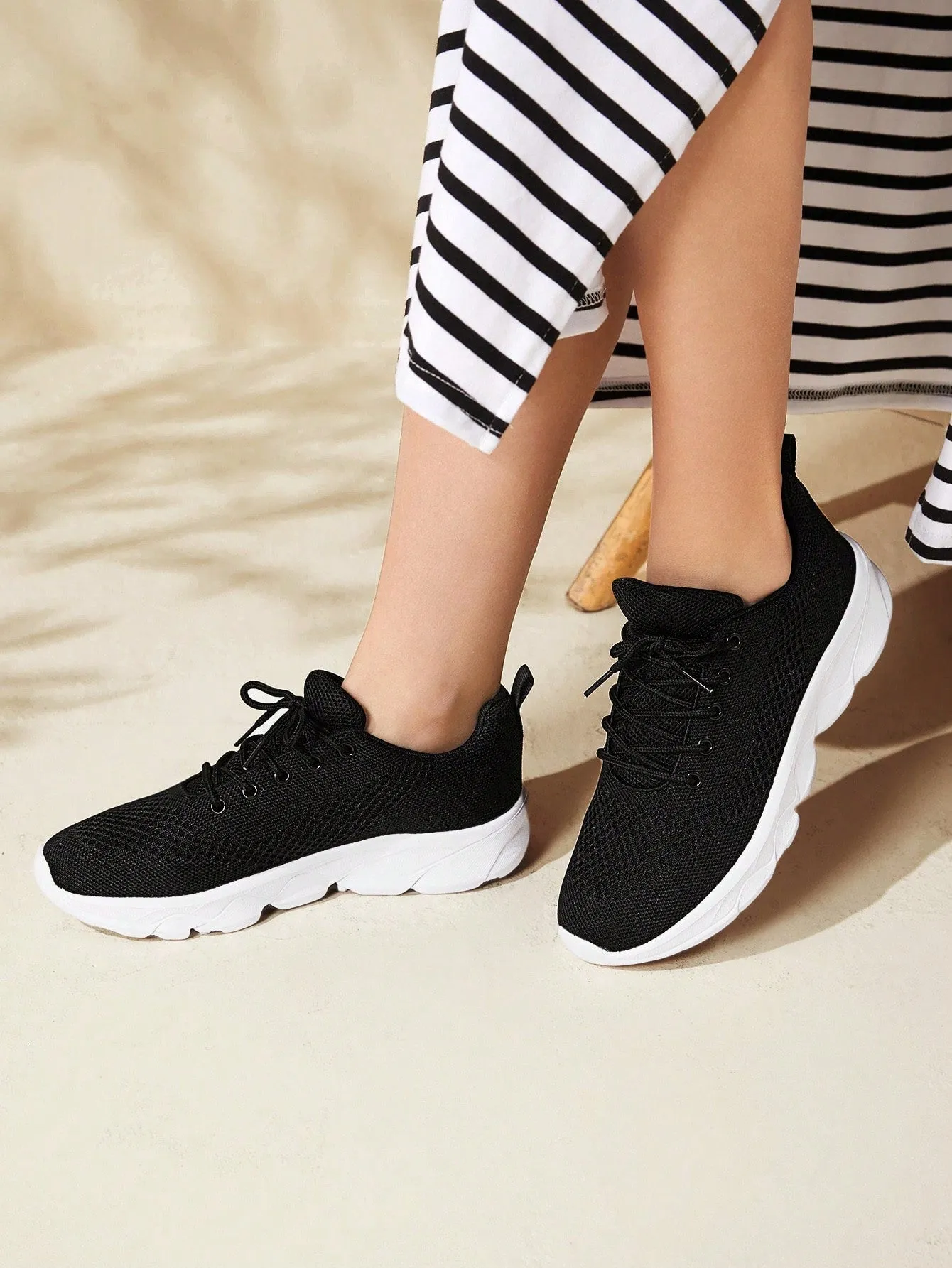 CUCCOO BASICS Women Shoes Fashion Comfortable Light Running Outdoor Black Sneaker For Summer Vacation Shoes Summer Sale Sports Shoes Casual Shoes Back To School Shoes College Student Shoes