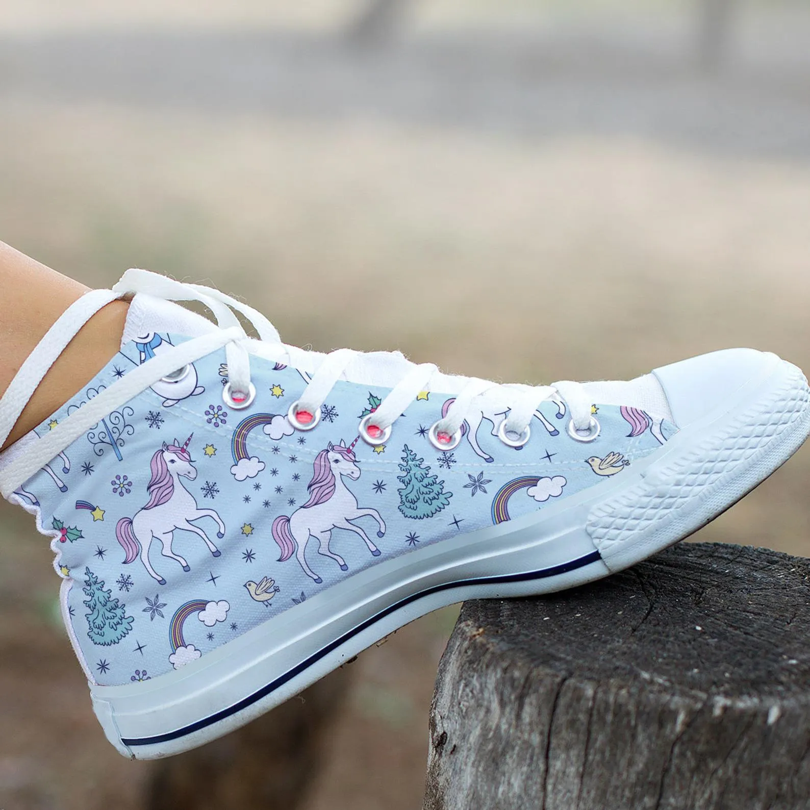 Cute Unicorn Shoes Unicorn Sneakers Cute Shoes Unicorn Lover Gifts Custom High Top Converse Style Sneakers For Adults Women & Men