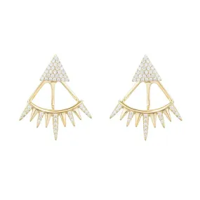 CZ Triangle Spike Ear Jackets