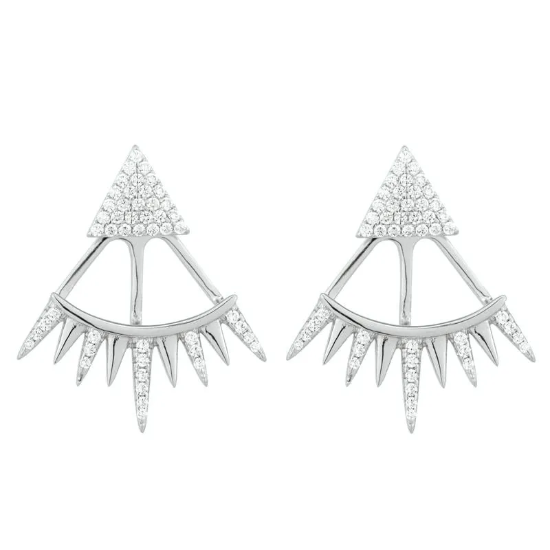 CZ Triangle Spike Ear Jackets