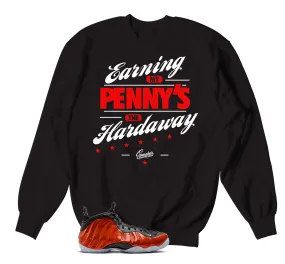 Foamposite Metallic Red Sweater - Earning Pennies - Black