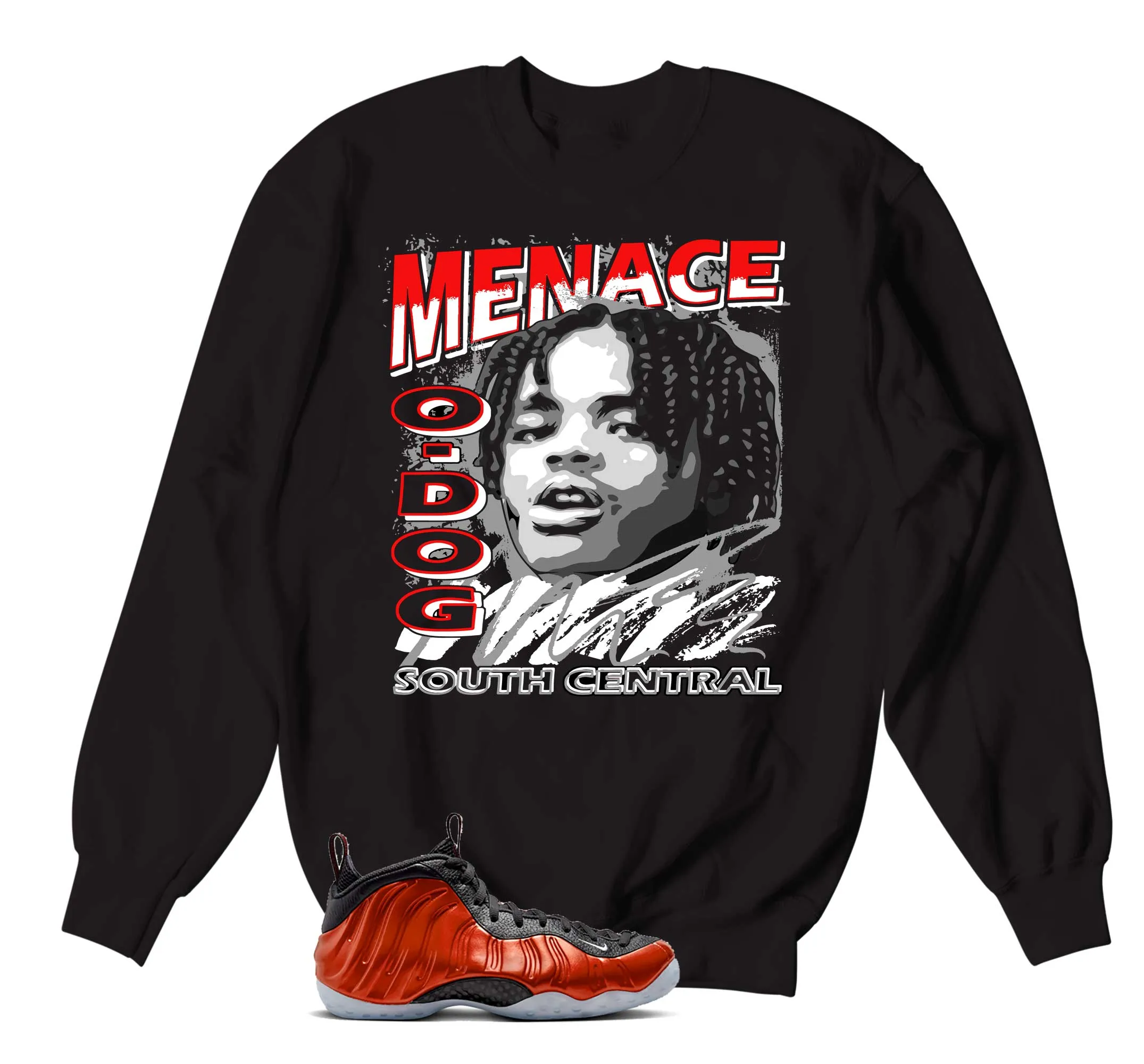 Foamposite Metallic Red Sweater - Nineties - Black