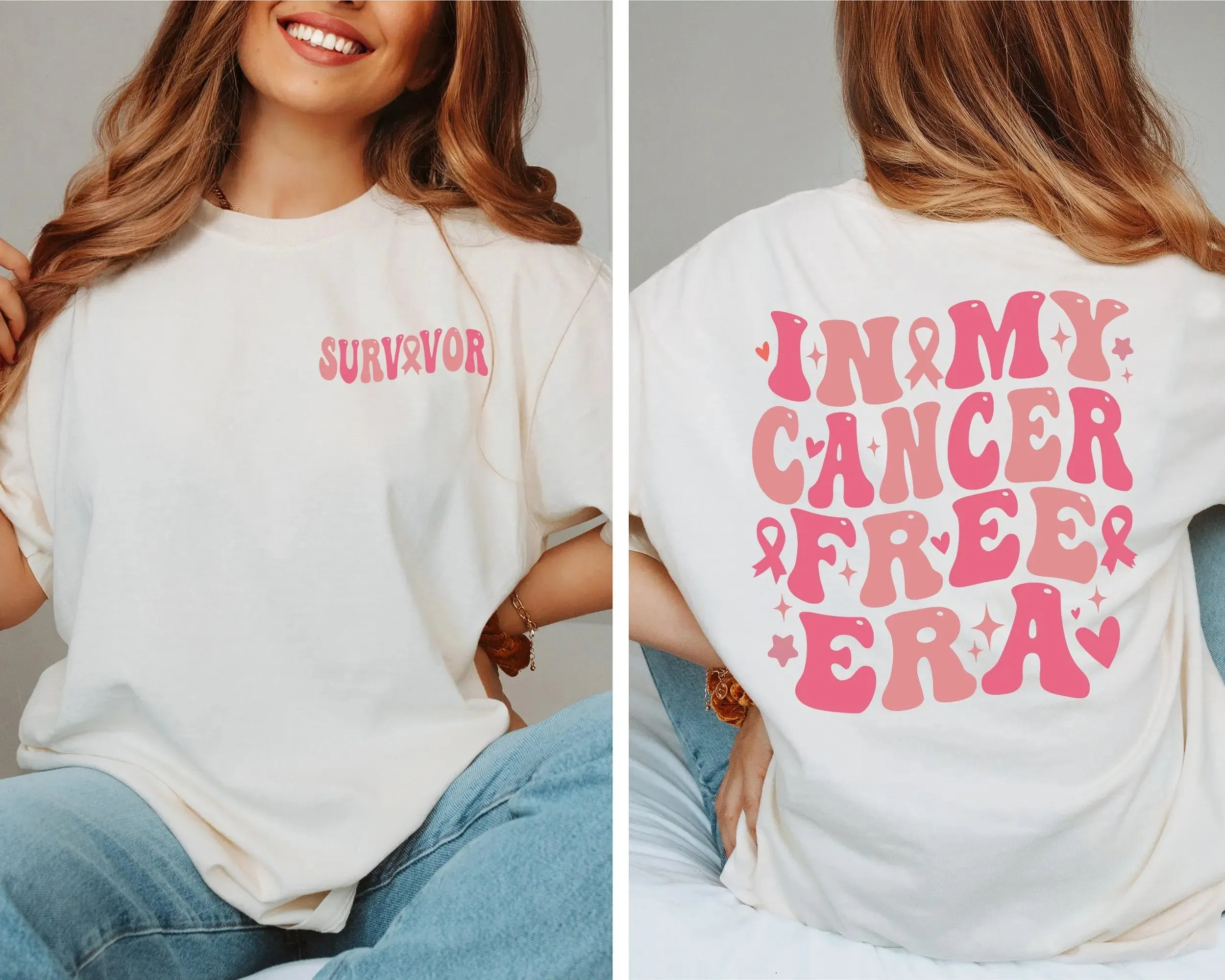 Groovy In My Cancer Free Era tshirt, Breast Cancer Awareness Warrior shirt, Cancer Survivor tee. Breast Cancer support shirt