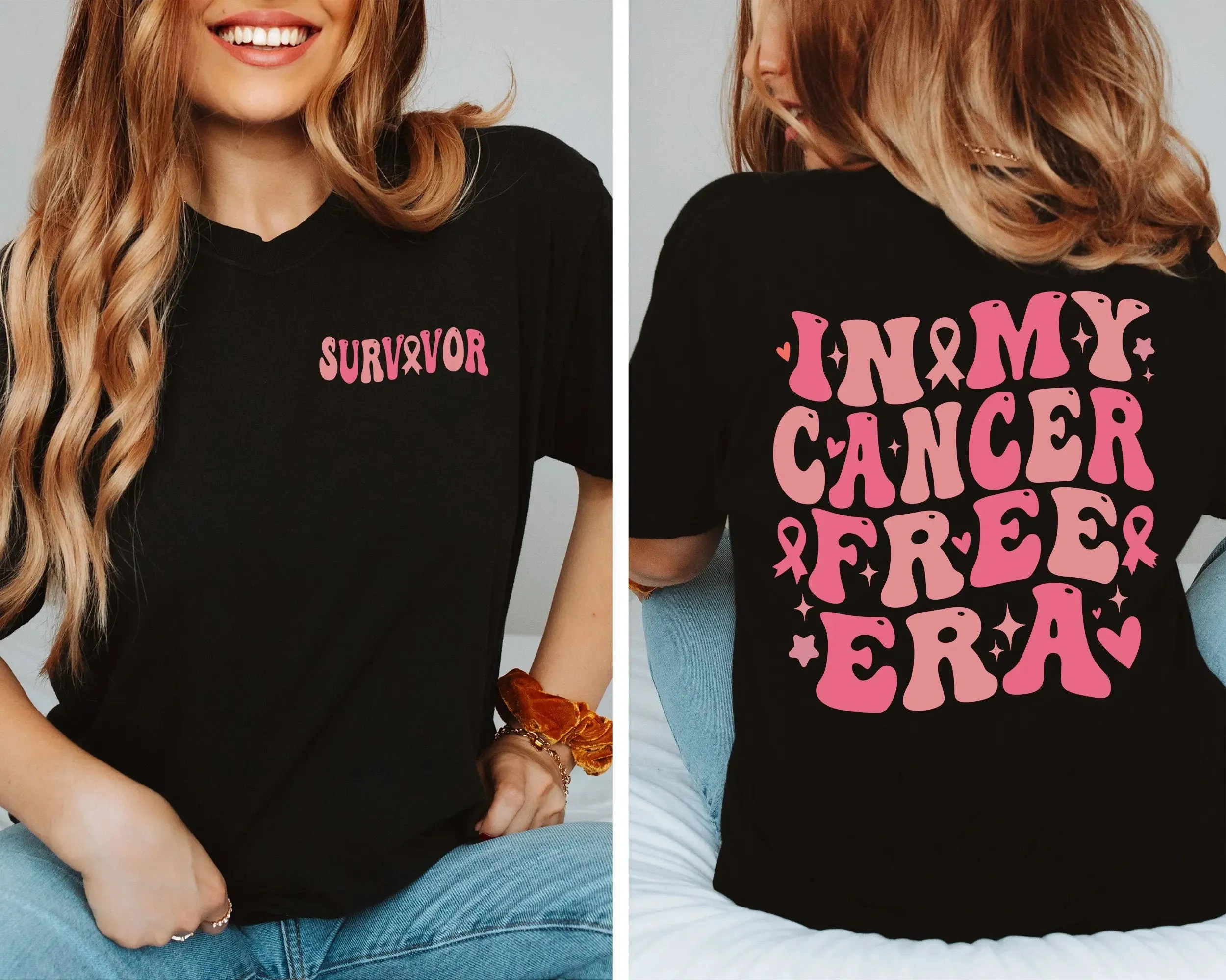 Groovy In My Cancer Free Era tshirt, Breast Cancer Awareness Warrior shirt, Cancer Survivor tee. Breast Cancer support shirt