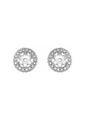 Halo 14K White Gold Diamond Jackets