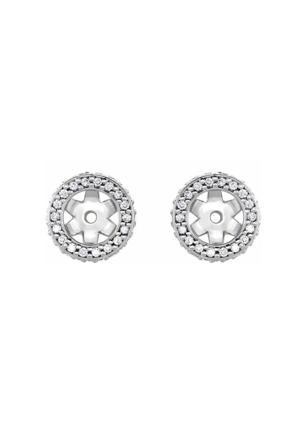 Halo 14K White Gold Diamond Jackets