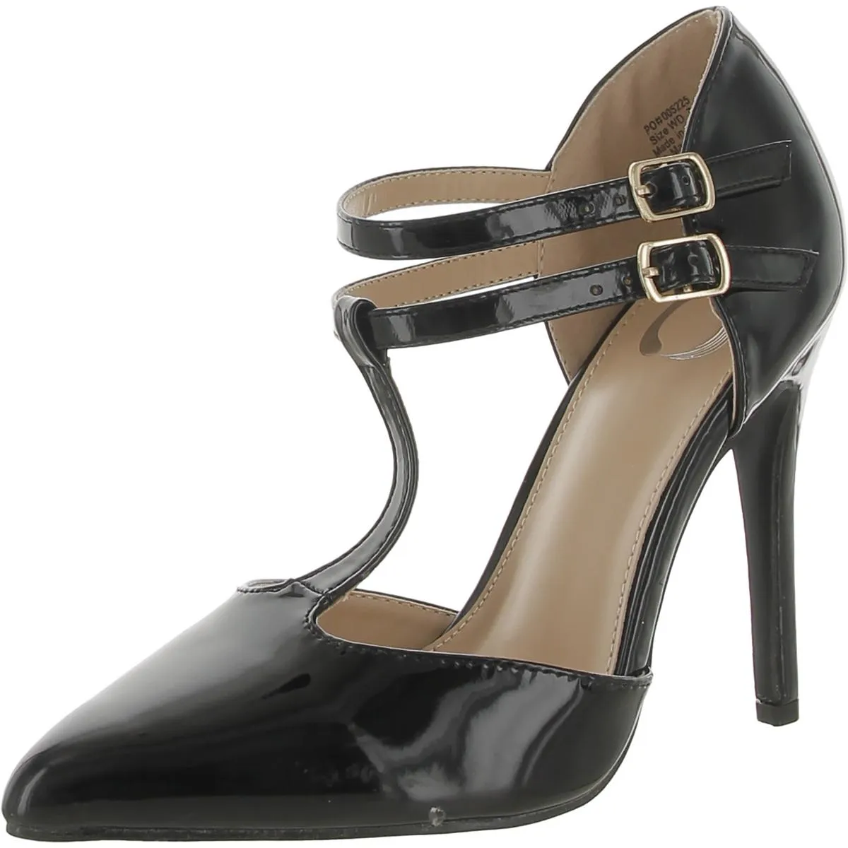 Journee Collection Womens Rainey Patent T-Strap Mary Jane Heels