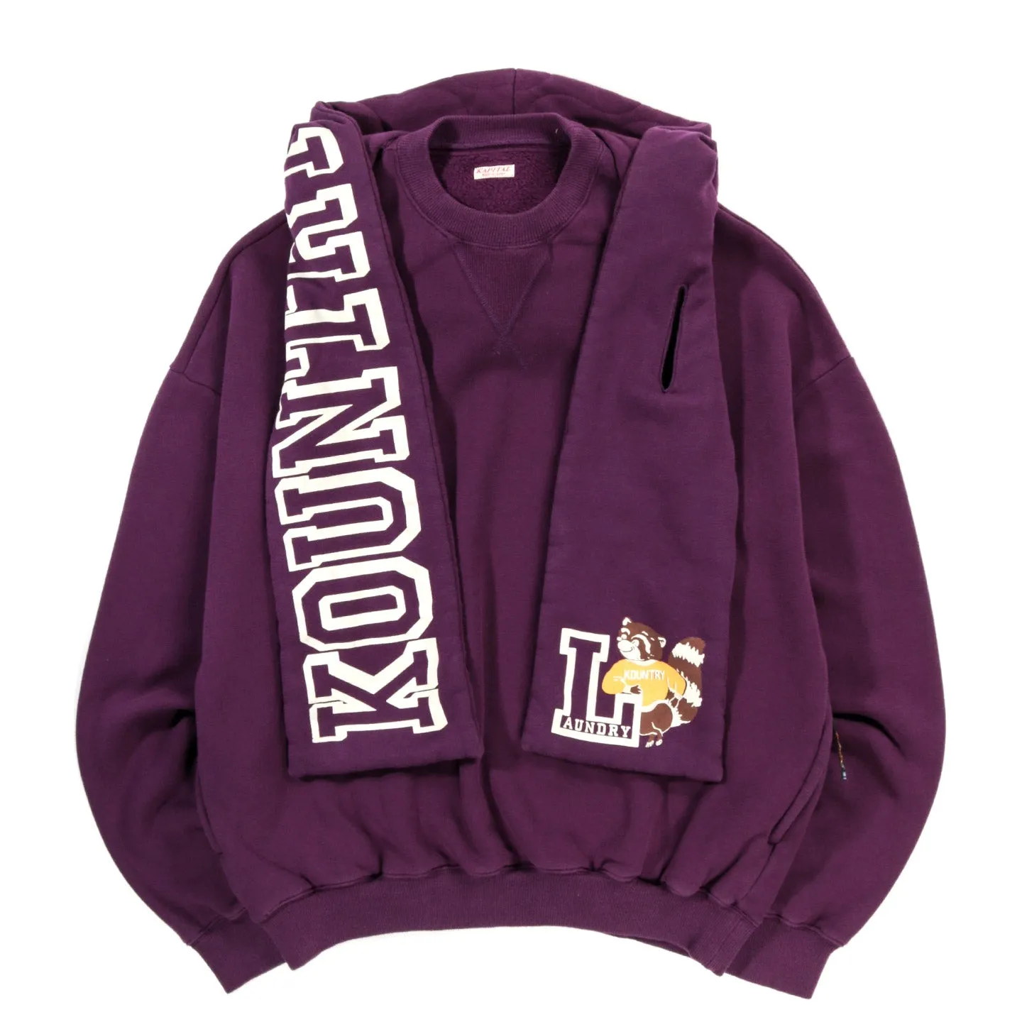 KAPITAL NAPPED LINING SWT KESA PARKA KOUNTRY PURPLE