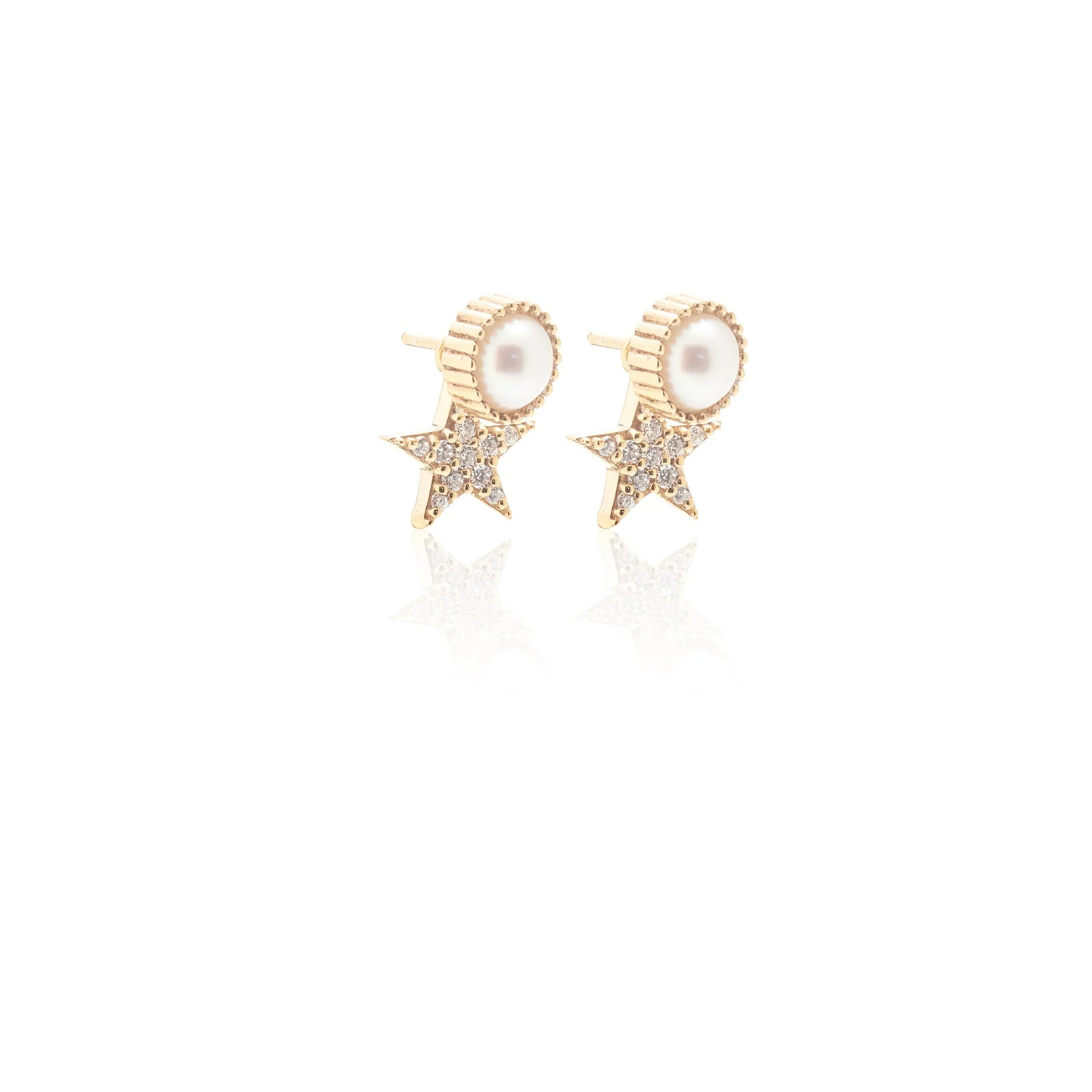 Lumiere / Ear Jackets / Pearl   Gold