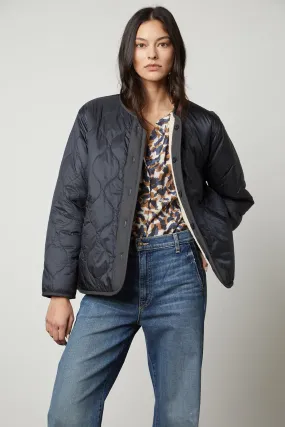 MARISSA REVERSIBLE QUILTED SHERPA JACKET