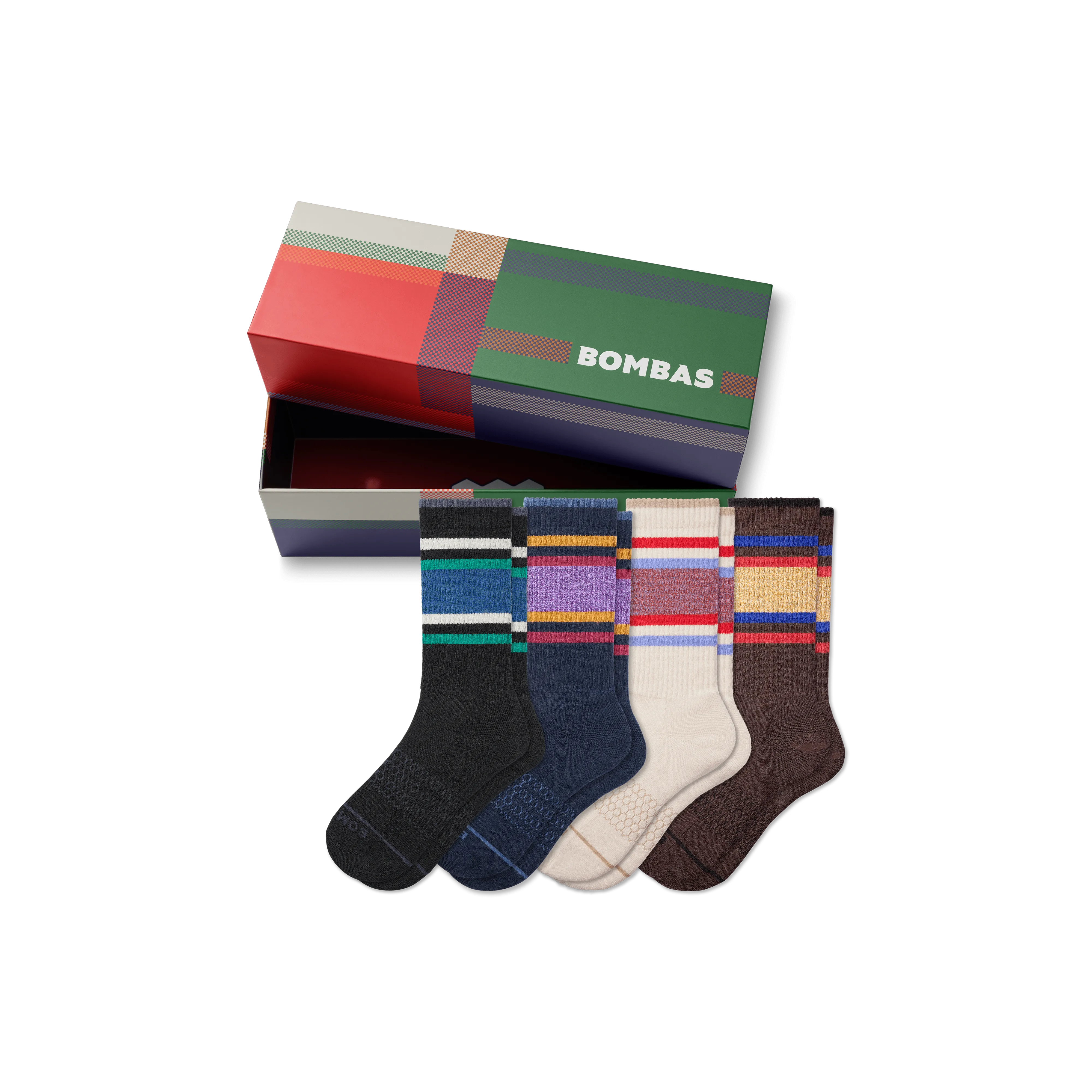 Men's Merino Wool Blend Calf Sock 4-Pack Gift Box