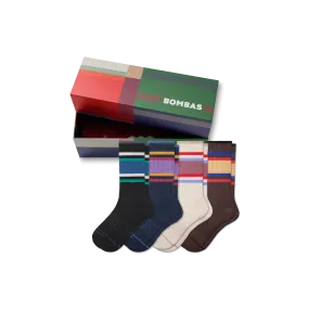 Men's Merino Wool Blend Calf Sock 4-Pack Gift Box