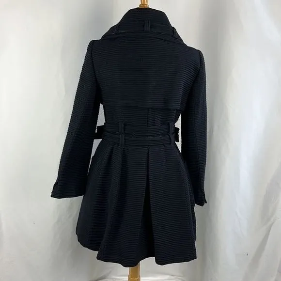 Nanette Lepore Navy 3/4 Jacket w Buckles