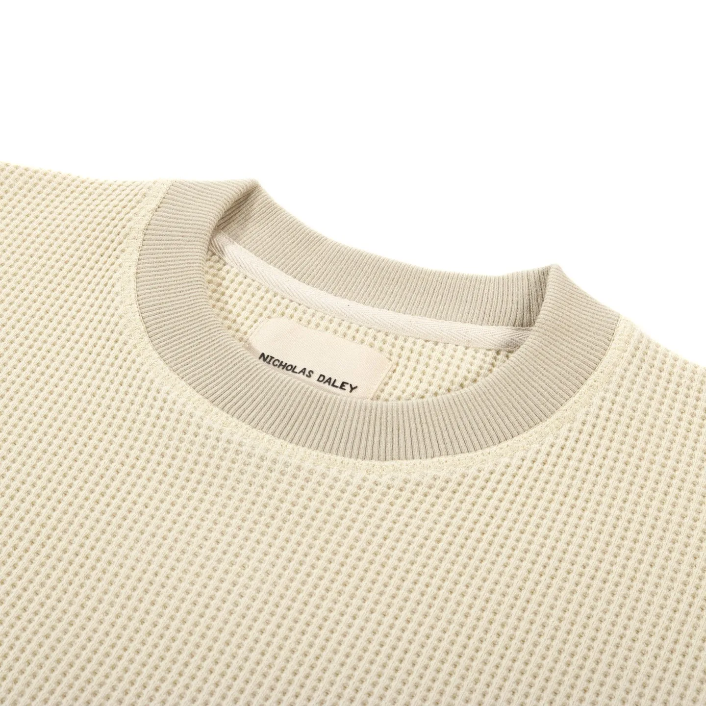 NICHOLAS DALEY L/S WAFFLE CREW CREAM