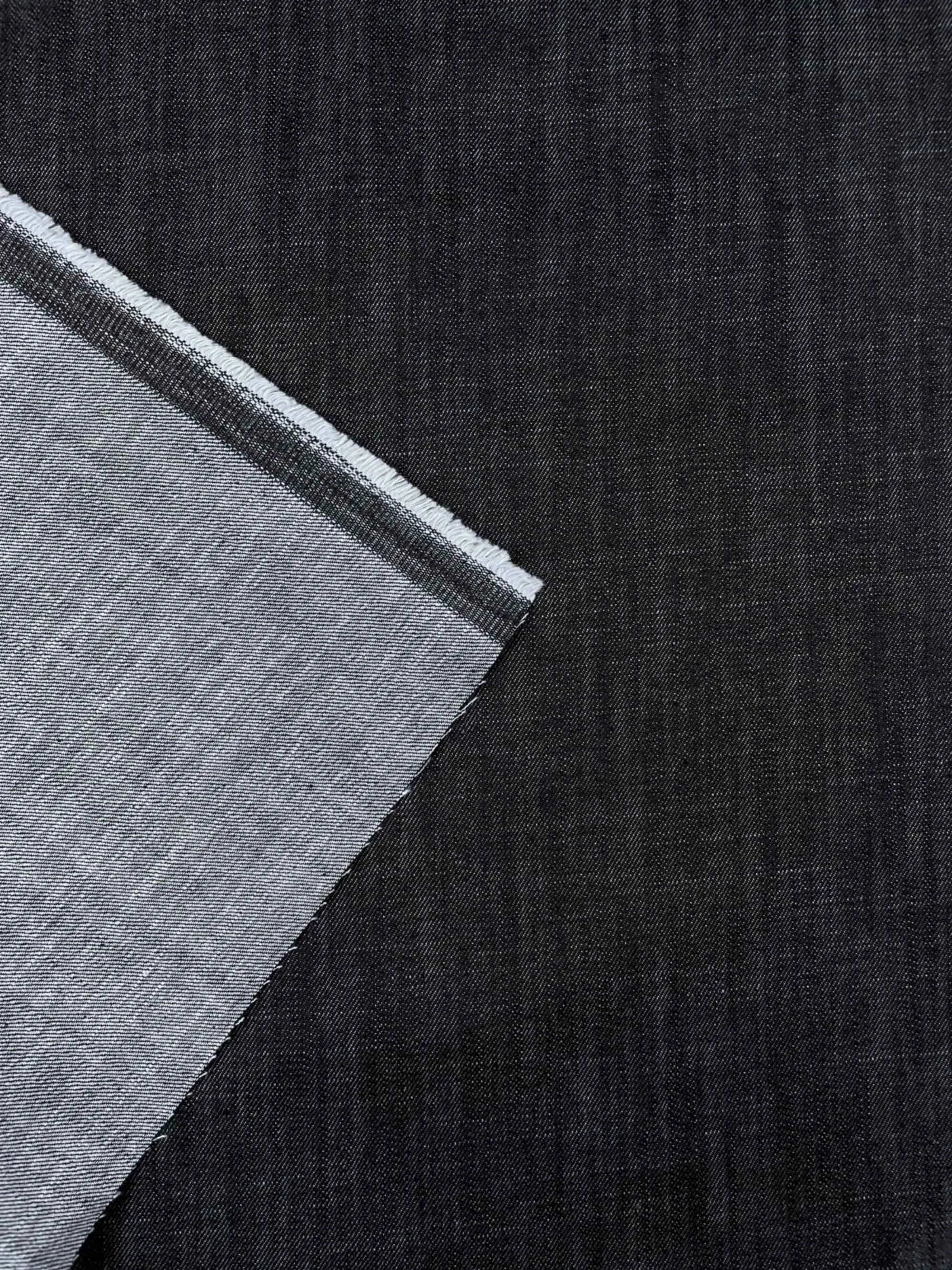 Organic Cotton Raw Denim in Graphite