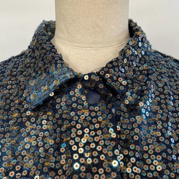 Ottod’AmeBlueSequined Jacket