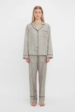 Pyjama Sleep Set In VB House Monogram Jacquard