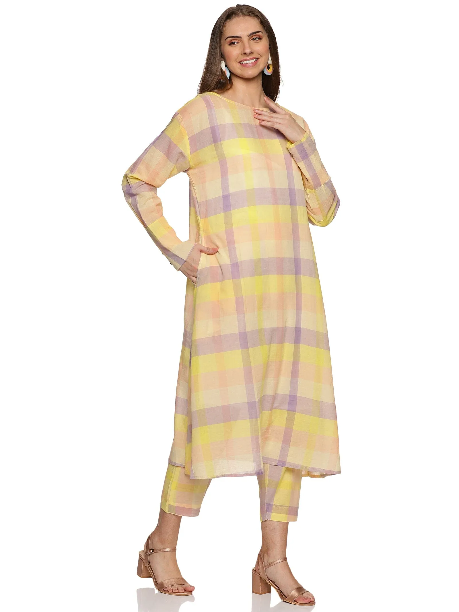 "Solstice" Handloom Checked Co-Ord Set