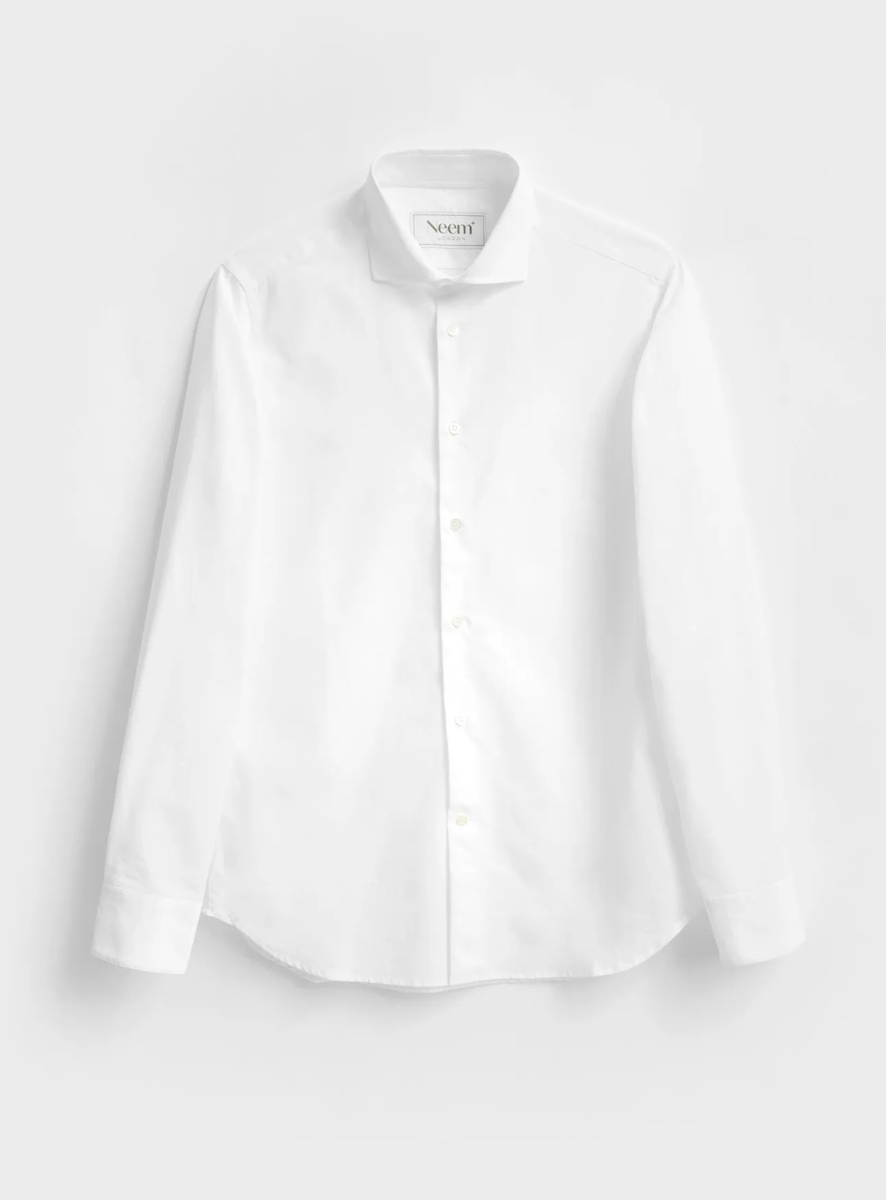 Recycled Italian White Cut Away Shirt