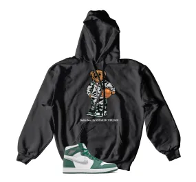 Retro 1 Gorge Green Hoody - Ballin Bear - Black