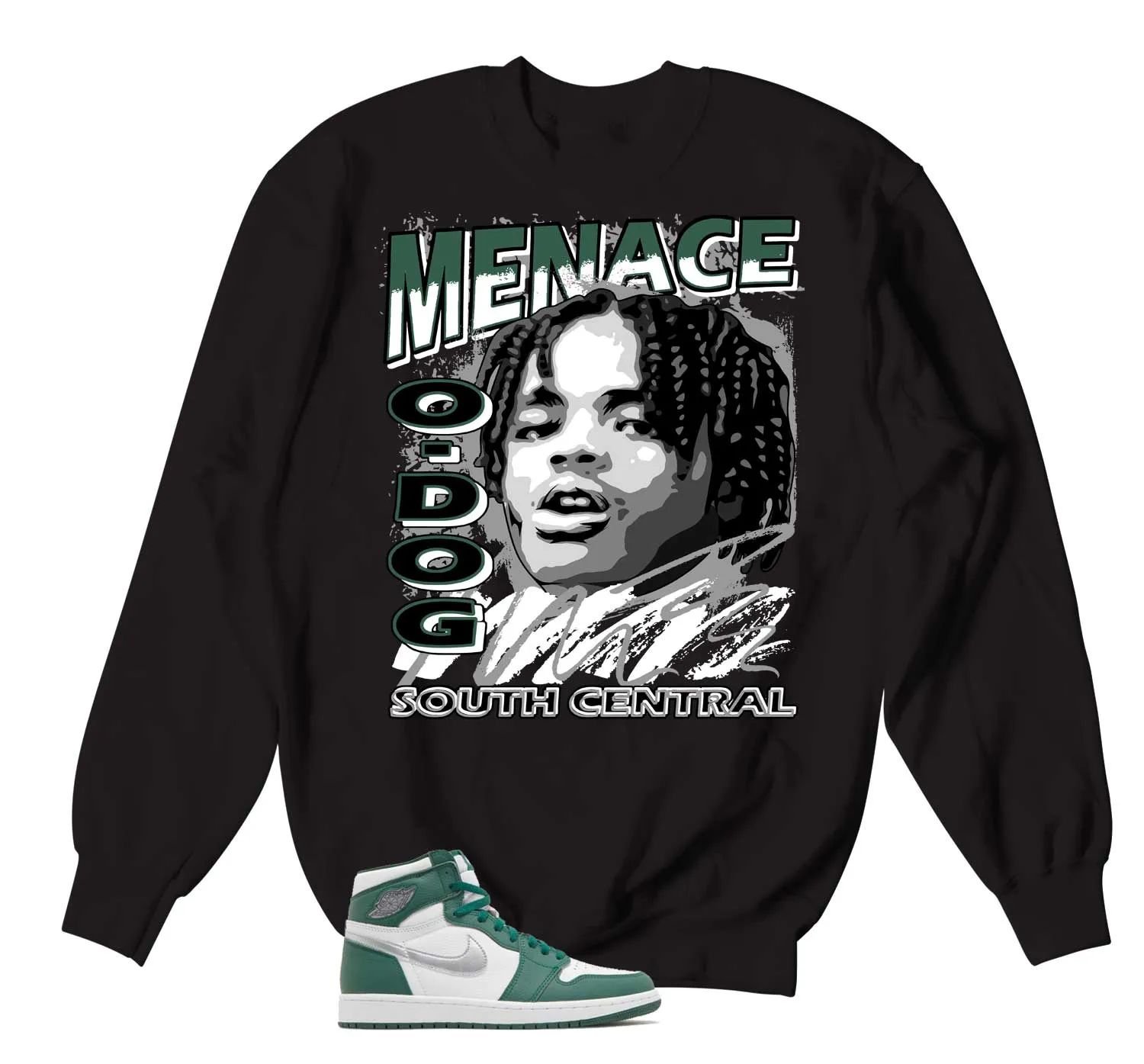 Retro 1 Gorge Green Sweater - Nineties - Black