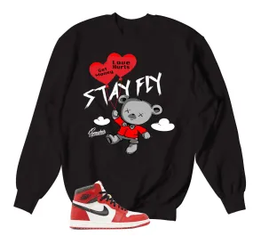 Retro 1 Lost And Found Sweater - Money Over Love - Black